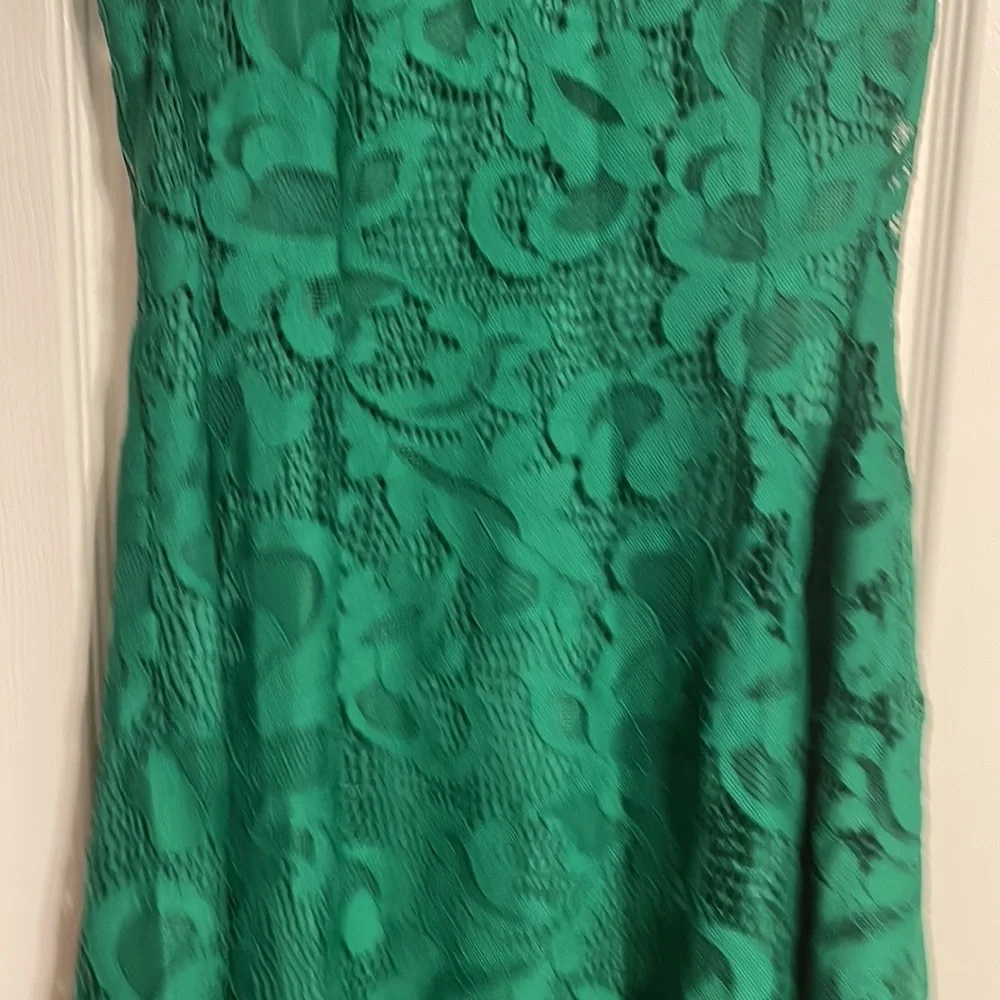 Eva Mendes for New York & Co lace overlay sleeveless green dress size 4 NWOT - Picture 8 of 14